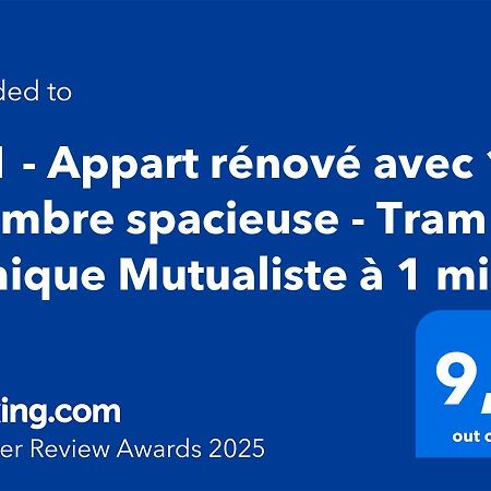 101 - Appart Renove Avec 1 Chambre Spacieuse - Tram Et Clinique Mutualiste A 1 Min Grenoble Eksteriør billede